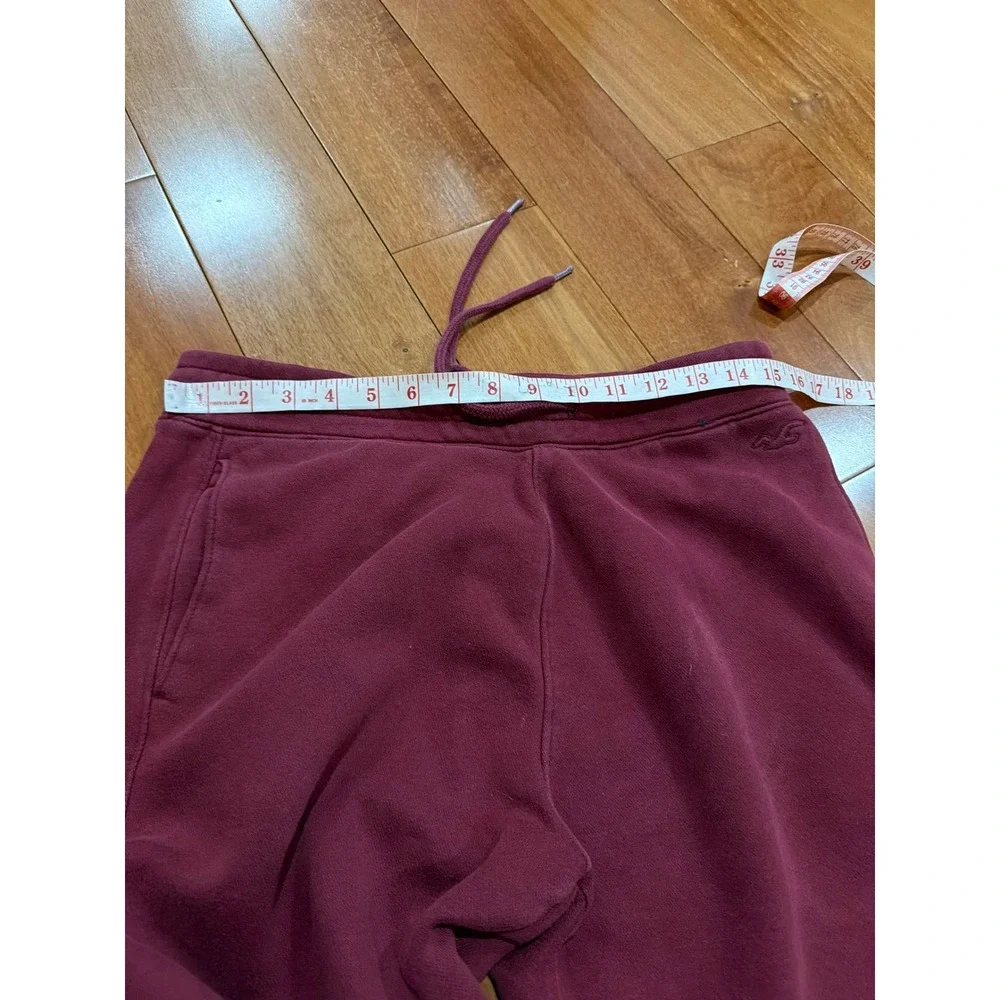 Hollister Sweatsuit Hoodie Jogger Set Burgundy Fleece Medium